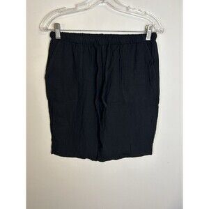 Muslim Comfort Gauze Shorts Women Black Drawstring Flat Front Size S Breathable